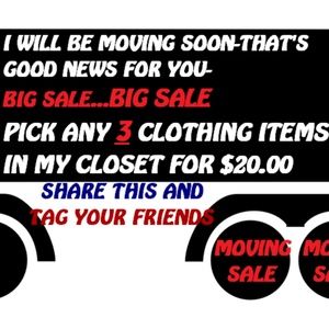 MOVING SALE-SHARE AND TAG YOUR FRIENDS